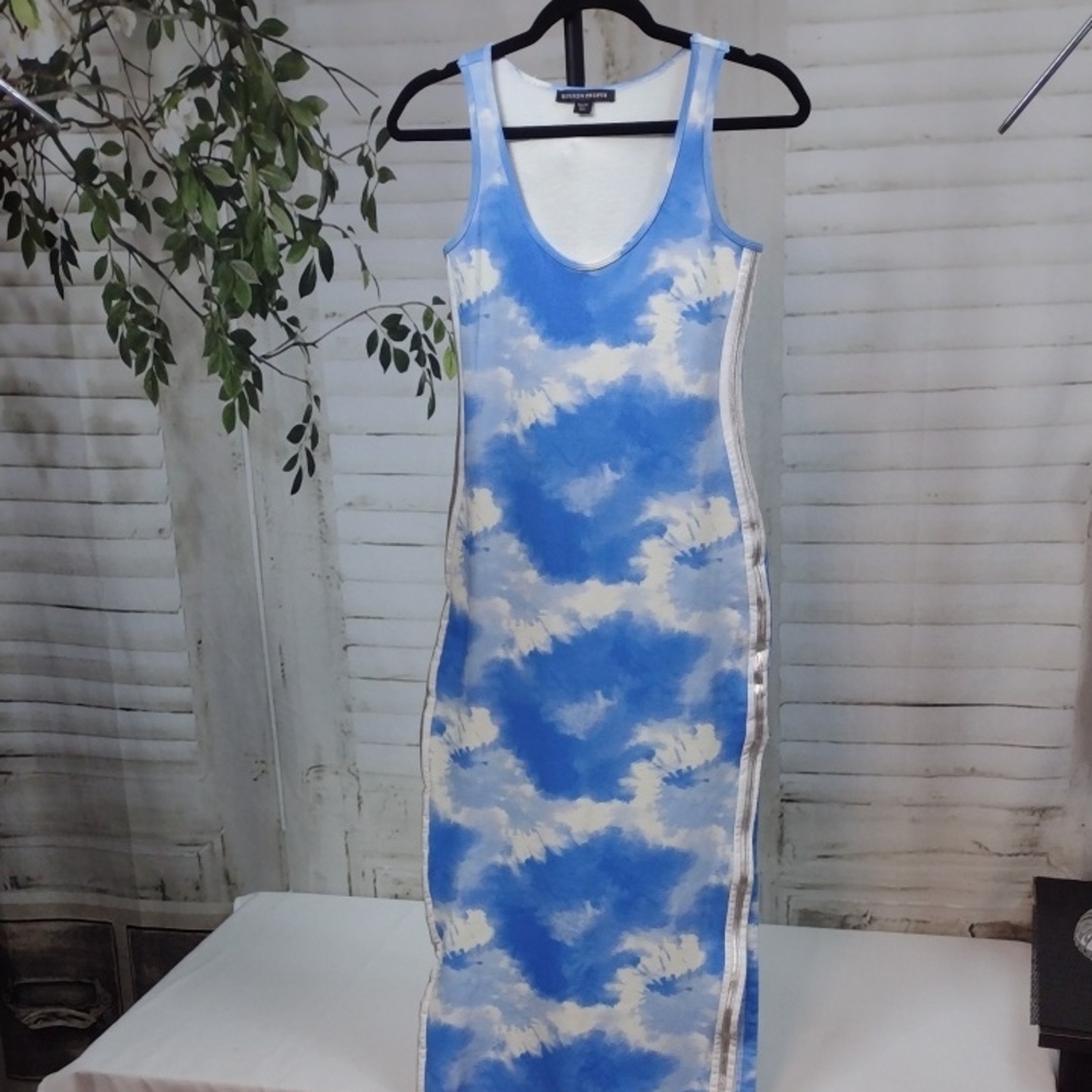 Boston Proper Blue and White Dress